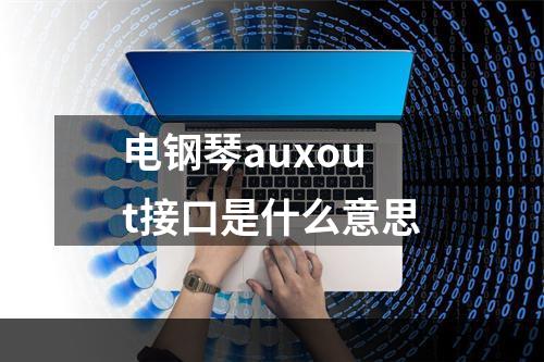 电钢琴auxout接口是什么意思