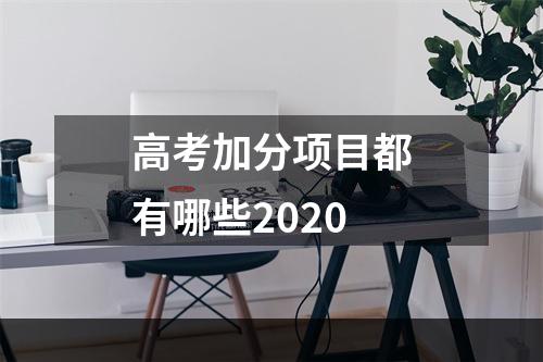 高考加分项目都有哪些2020