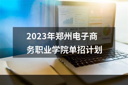 2023年郑州电子商务职业学院单招计划