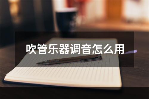 吹管乐器调音怎么用