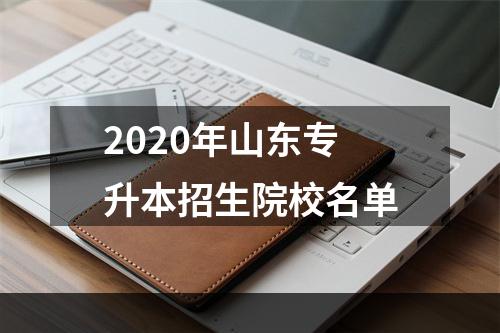 2020年山东专升本招生院校名单