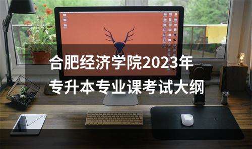 合肥经济学院2023年专升本专业课考试大纲