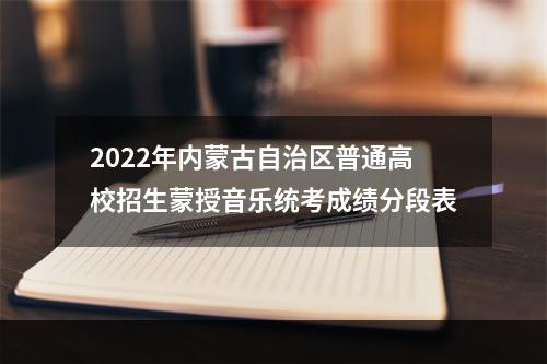 2022年内蒙古自治区普通高校招生蒙授音乐统考成绩分段表