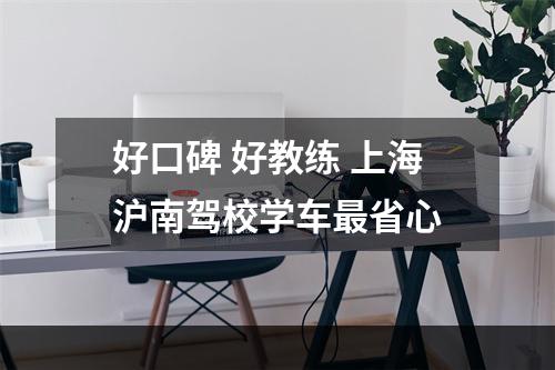 好口碑 好教练 上海沪南驾校学车最省心