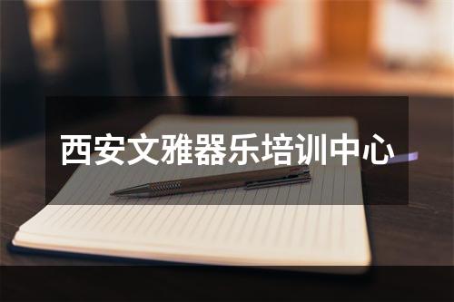 西安文雅器乐培训中心