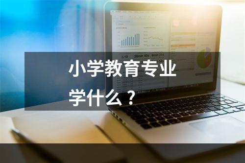 小学教育专业学什么 ?