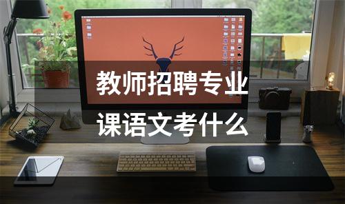 教师招聘专业课语文考什么