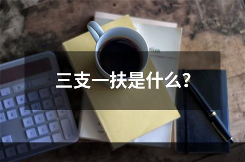 三支一扶是什么？