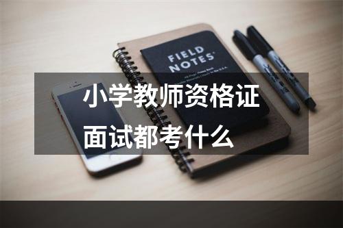 小学教师资格证面试都考什么