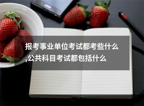 报考事业单位考试都考些什么,公共科目考试都包括什么