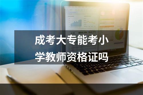 成考大专能考小学教师资格证吗