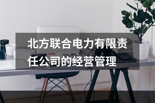 北方联合电力有限责任公司的经营管理