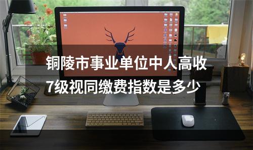 铜陵市事业单位中人高收7级视同缴费指数是多少