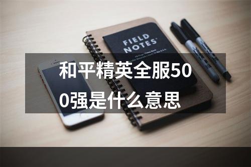 和平精英全服500强是什么意思