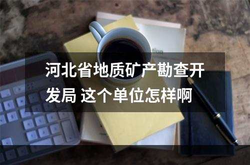 河北省地质矿产勘查开发局 这个单位怎样啊