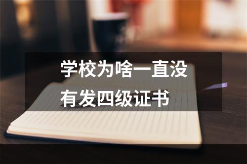 学校为啥一直没有发四级证书