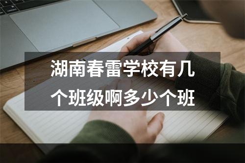 湖南春雷学校有几个班级啊多少个班