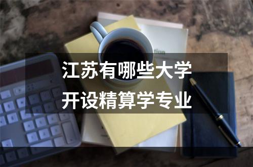 江苏有哪些大学开设精算学专业