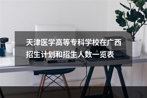 天津医学高等专科学校在广西招生计划和招生人数一览表