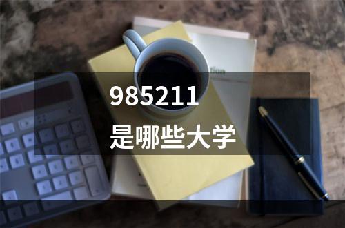 985211是哪些大学