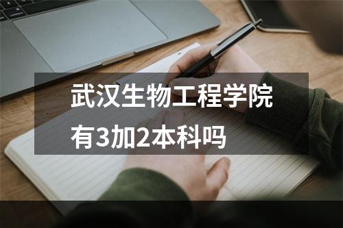 武汉生物工程学院有3加2本科吗