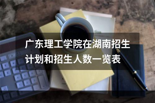 广东理工学院在湖南招生计划和招生人数一览表