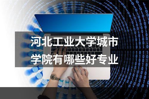 河北工业大学城市学院有哪些好专业