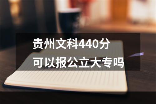 贵州文科440分可以报公立大专吗