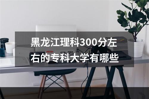 黑龙江理科300分左右的专科大学有哪些