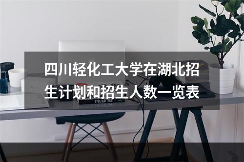 四川轻化工大学在湖北招生计划和招生人数一览表