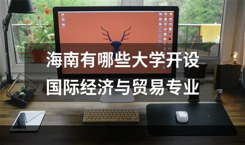 海南有哪些大学开设国际经济与贸易专业