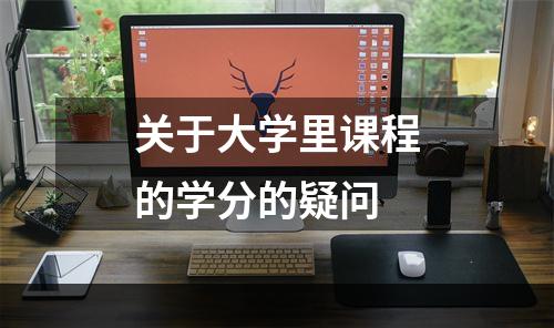 关于大学里课程的学分的疑问