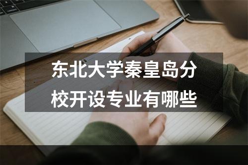 东北大学秦皇岛分校开设专业有哪些
