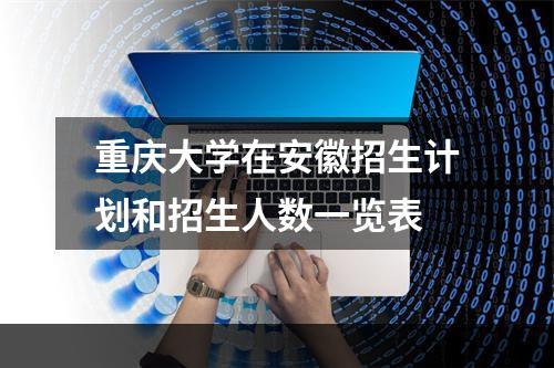 重庆大学在安徽招生计划和招生人数一览表