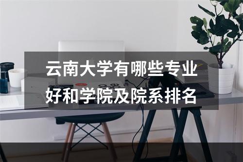 云南大学有哪些专业好和学院及院系排名