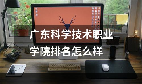 广东科学技术职业学院排名怎么样