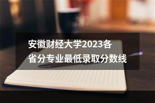 安徽财经大学2023各省分专业最低录取分数线