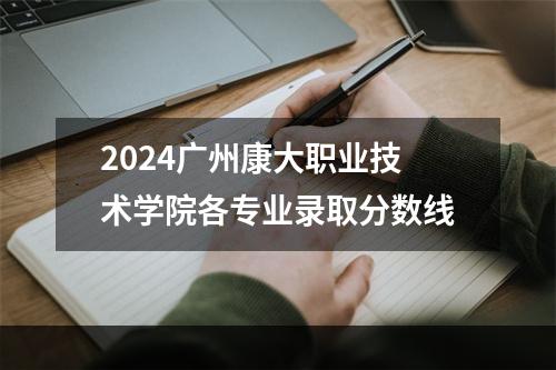 2024广州康大职业技术学院各专业录取分数线