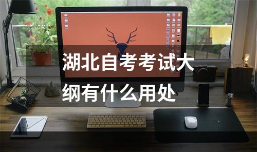 湖北自考考试大纲有什么用处