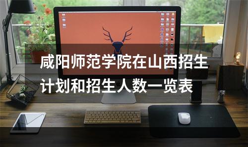 咸阳师范学院在山西招生计划和招生人数一览表