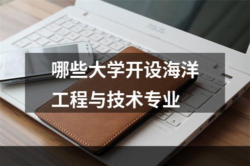 哪些大学开设海洋工程与技术专业