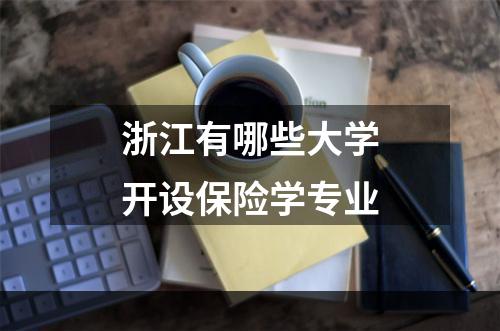 浙江有哪些大学开设保险学专业
