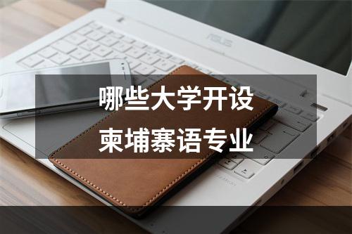 哪些大学开设柬埔寨语专业