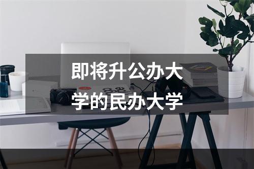 即将升公办大学的民办大学